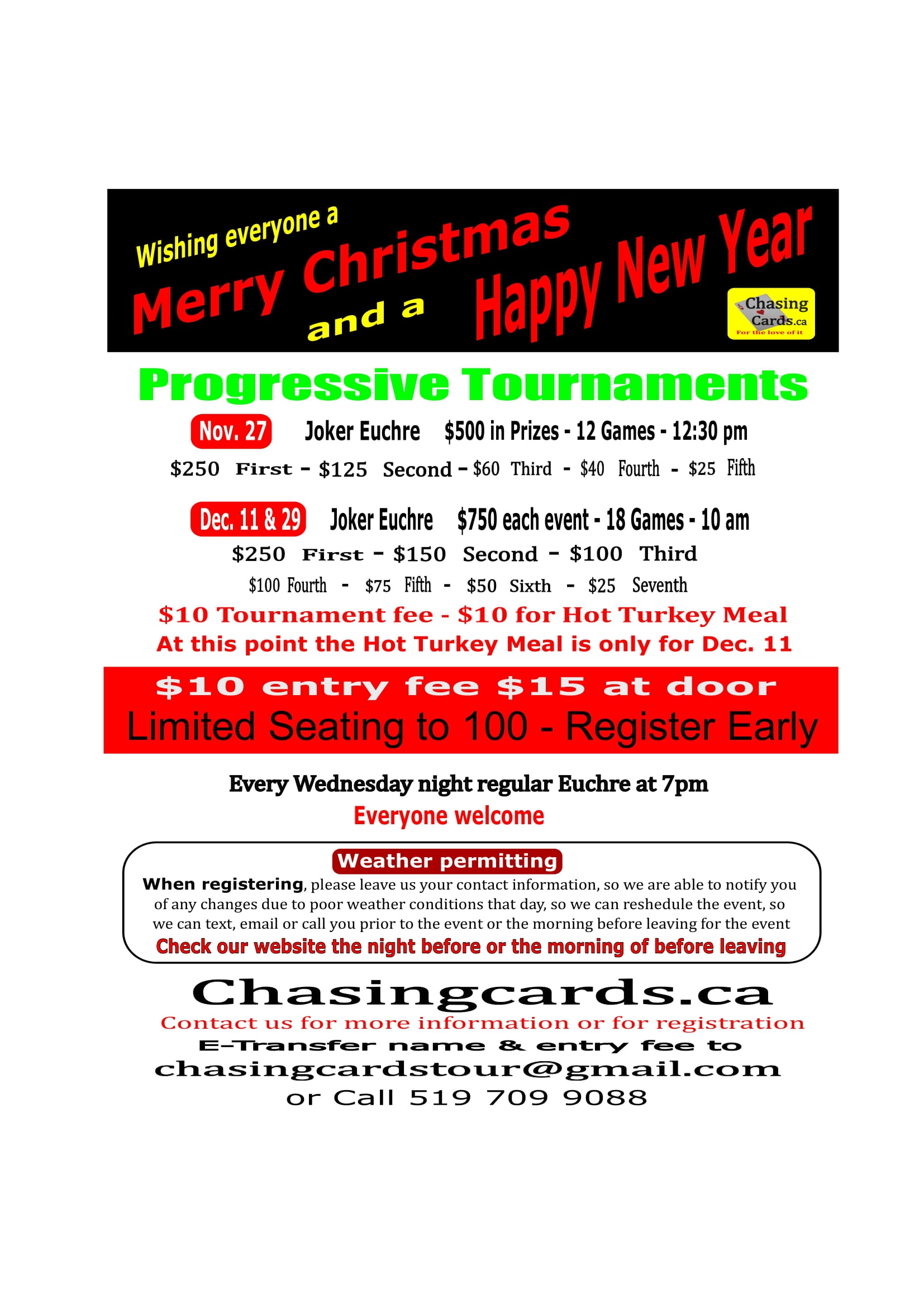 Chasing Cards Tournament Back